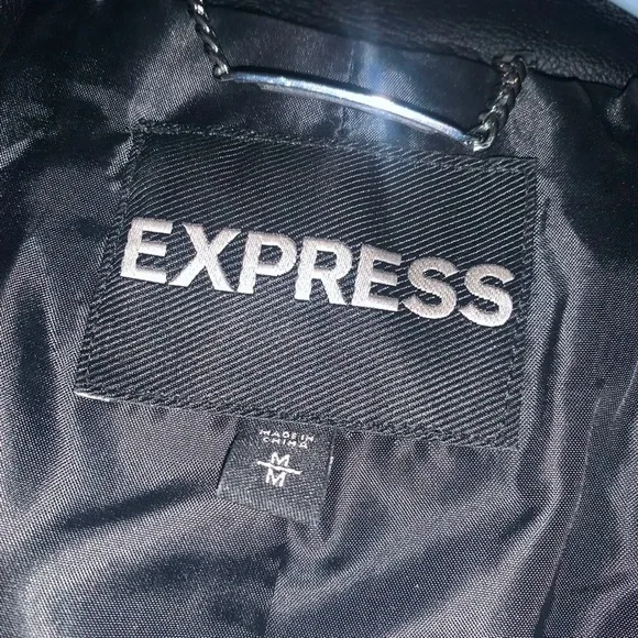 Final Markdown - Express Black Faux Leather Jacket - Picture 3 of 3